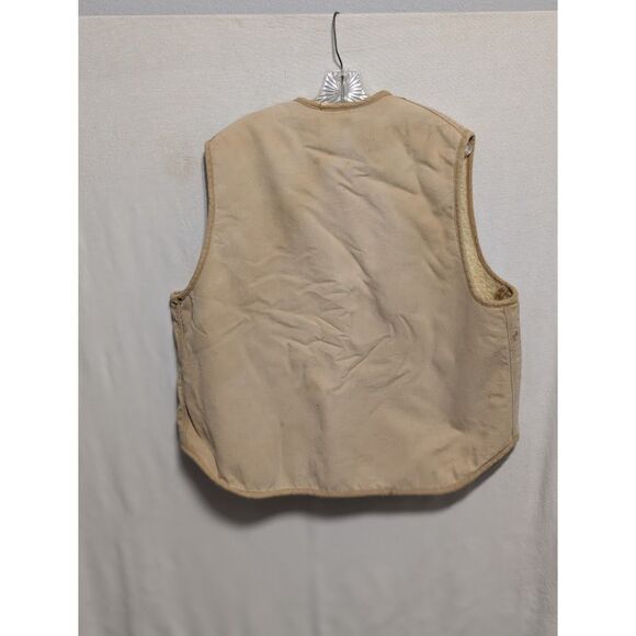 Vintage Y2K Carhartt Work Vest with Fleece Lining Brown Size XL - Picture 5 of 6